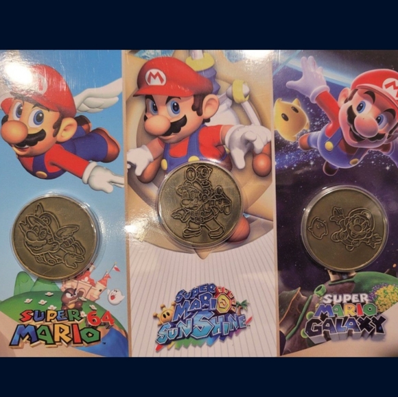 Three piece super Mario Bros bros collectible coin set. Free shipping - Picture 3 of 11